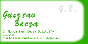 gusztav becza business card
